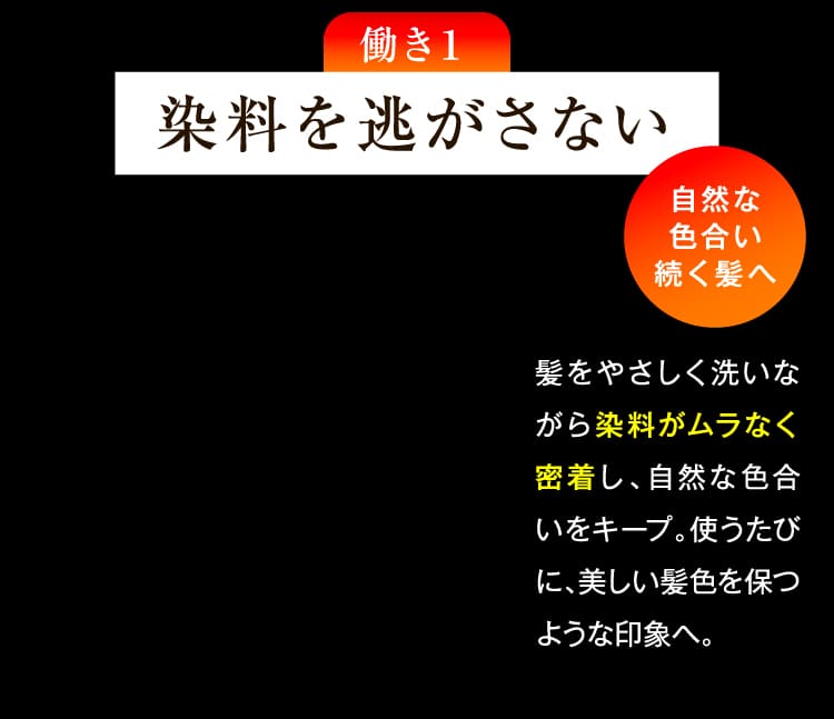 染料を逃がさない