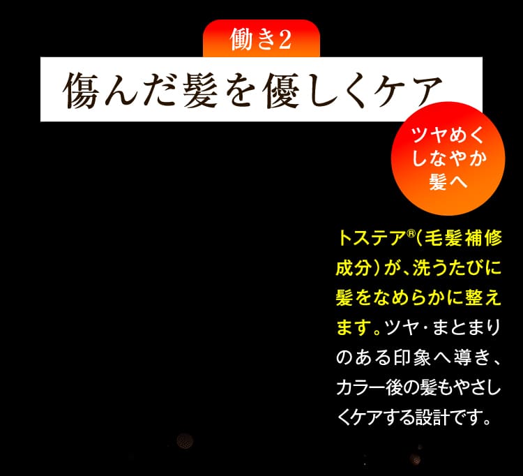 傷んだ髪を優しくケア