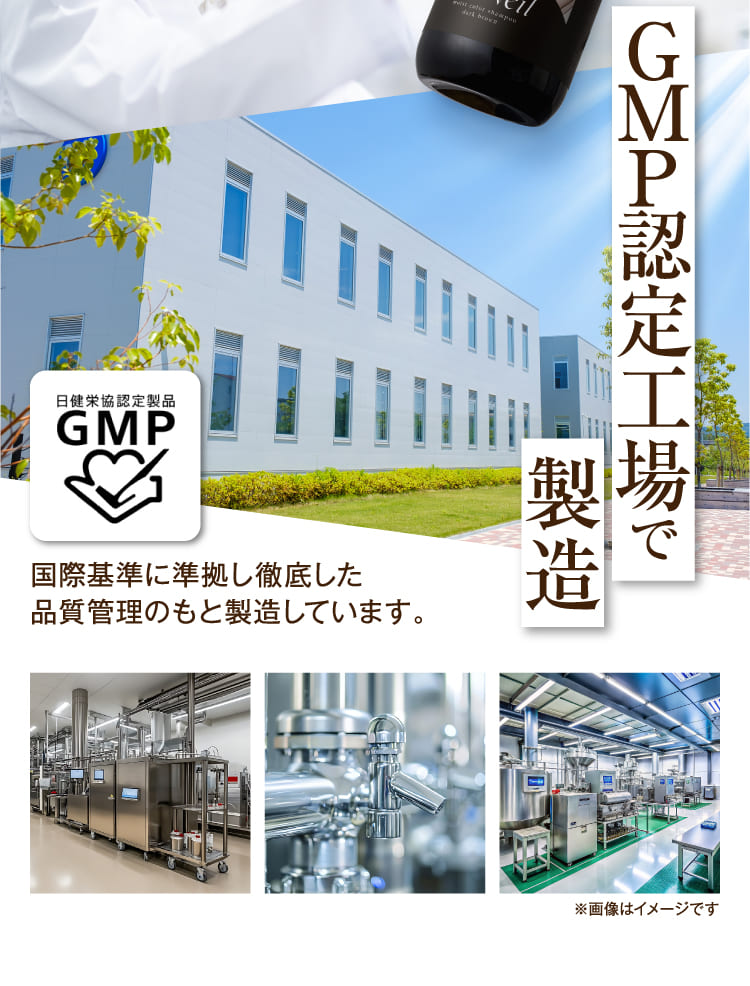 GMP認定工場で製造