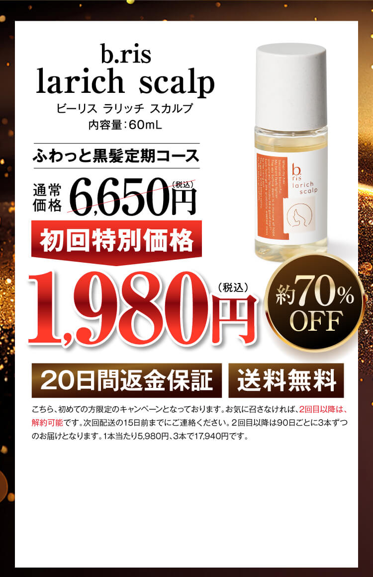b.ris larich scalp 初回特別価格1,980円（税込）約70%OFF
