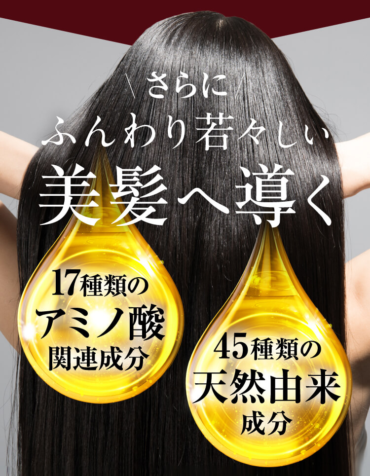 黒々とした美髪へ導く