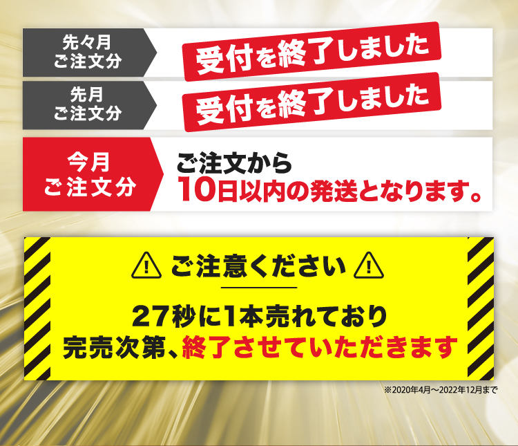 27秒に1本売れています