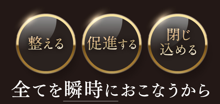 整える 変える 閉じ込める 全てを瞬時におこなうから