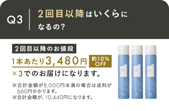 2回目以降はいくらになるの？