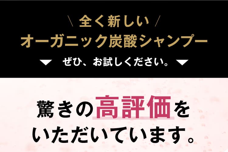 全く新しいーガニック炭酸シャンプー