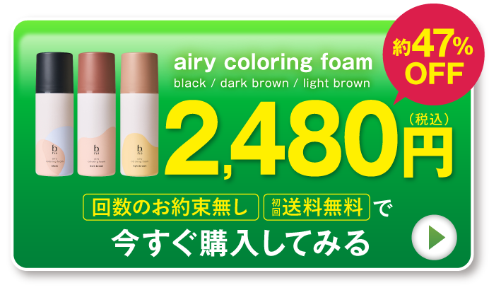 2480円 「airy coloring foam」を今すぐ購入してみる