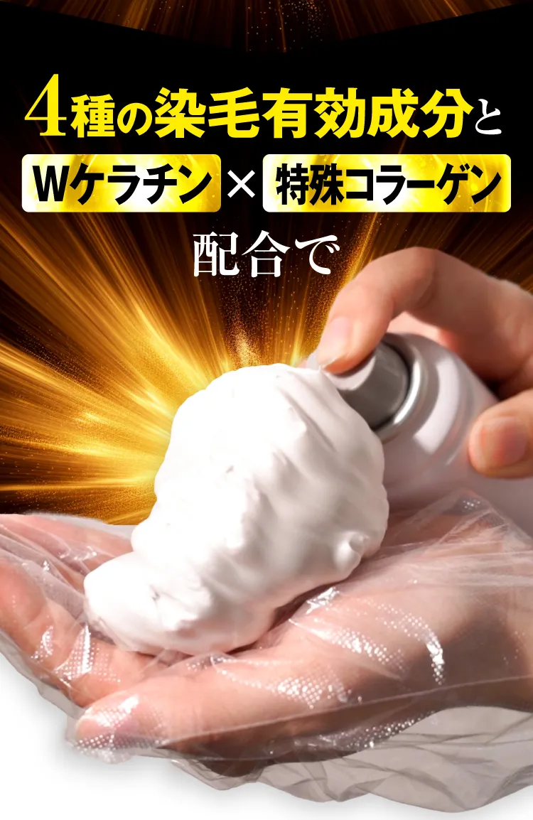 4種の染毛有効成分で